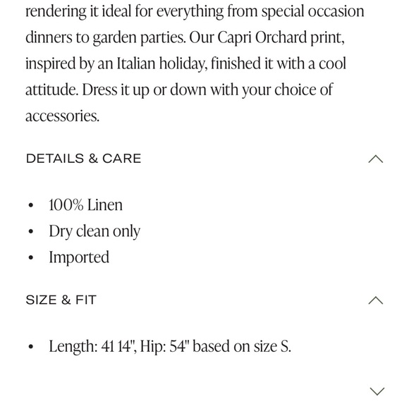 NWT Rhode Linen Tatum Dress Capri Orchard Print - Picture 5 of 6